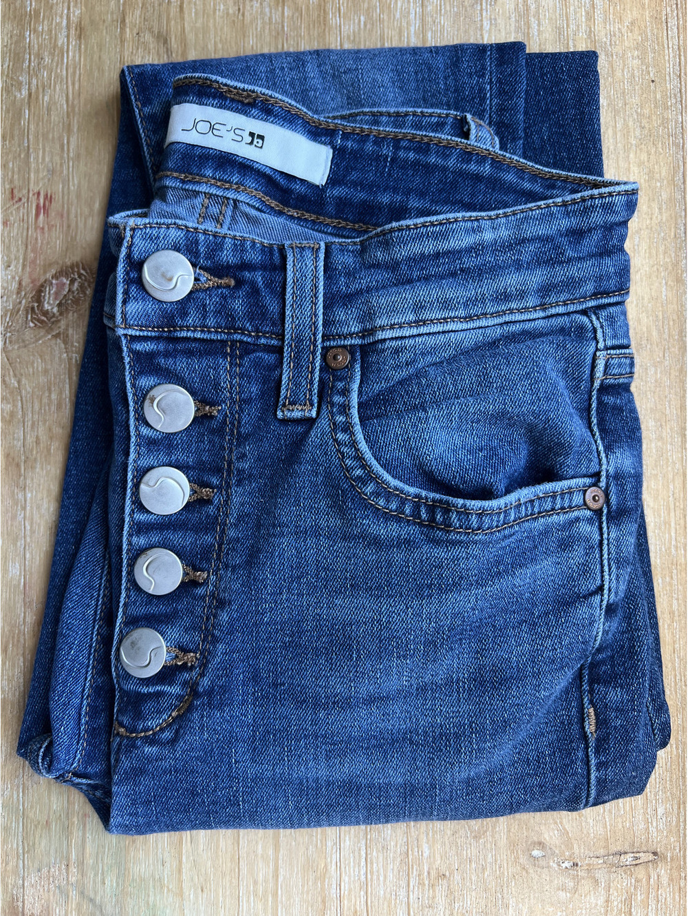 Joe's High-rise Skinny Ankle Jeans Women's Size 24 Button-front Boho Chic